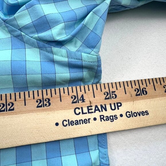 Bonobos Mens XXL Button-Up Long Sleeve Shirt Long Standard Fit Blue Green Plaid - Picture 8 of 11